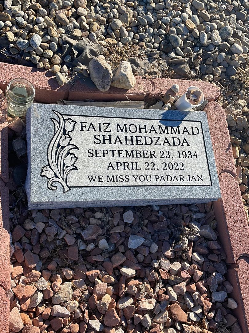 Faiz Mohammad Shahedzada's grave. Photo 1